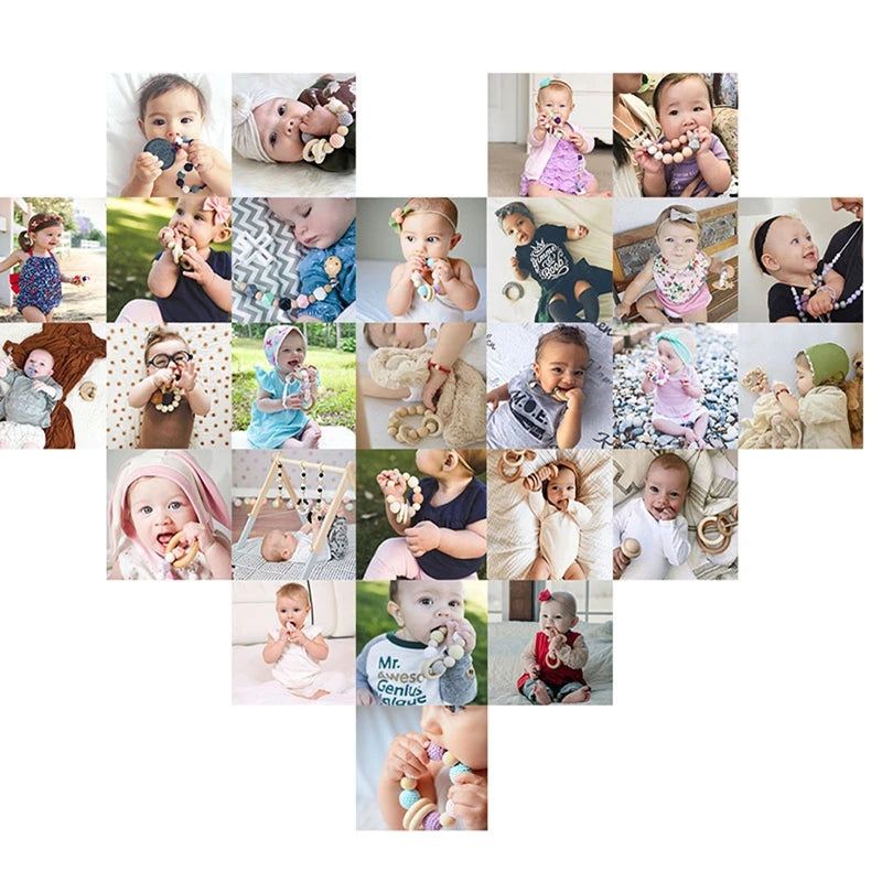 Hochets en bois pour bébé de 0 à 12 mois, jeu d'entraînement auditif