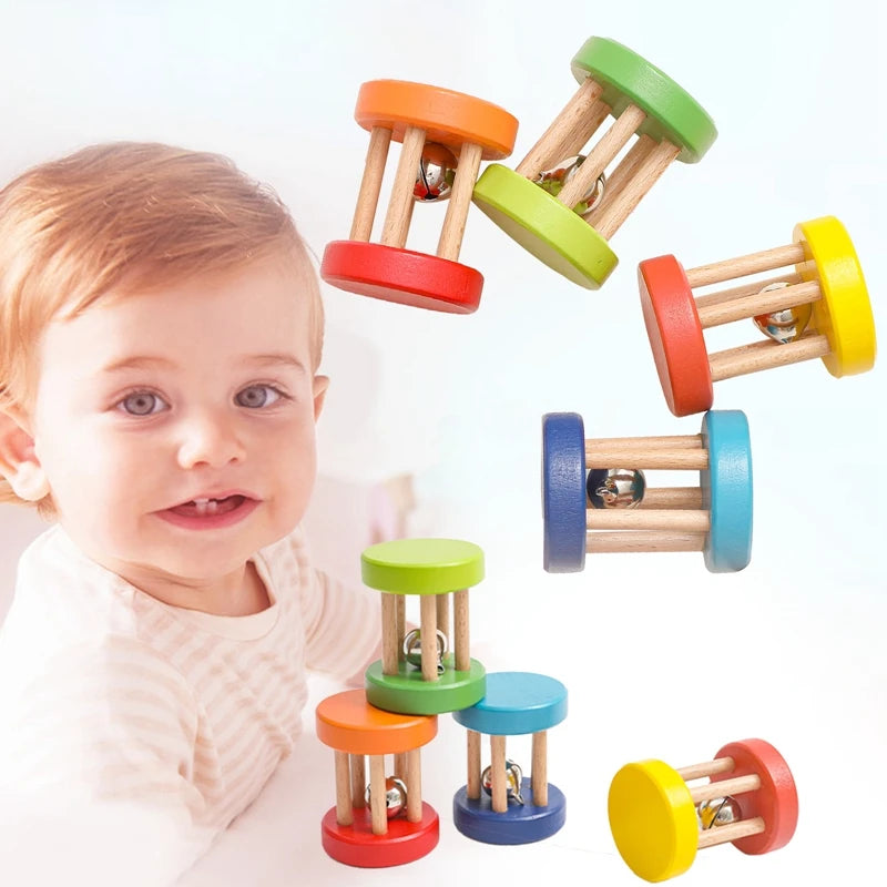 Hochets en bois pour bébé de 0 à 12 mois, jeu d'entraînement auditif