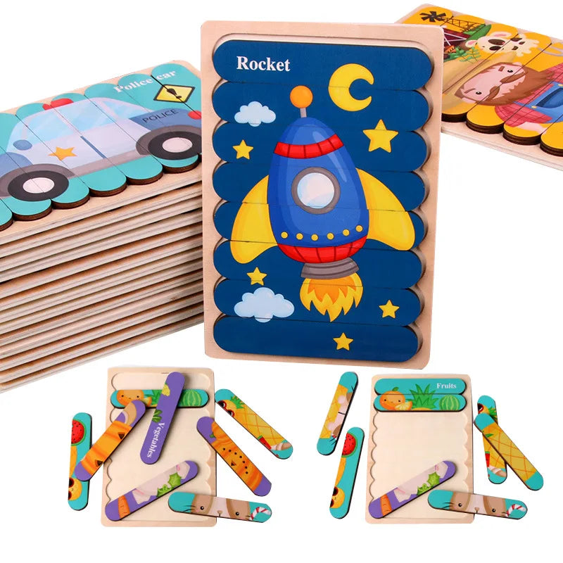 Montessori Puzzle Alphabet en Bois Pour Enfant 2 -3 ans