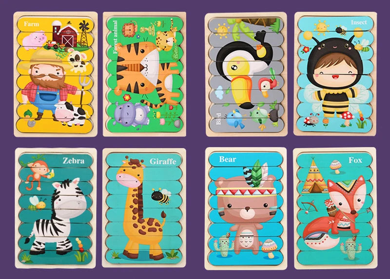Montessori Puzzle Alphabet en Bois Pour Enfant 2 -3 ans