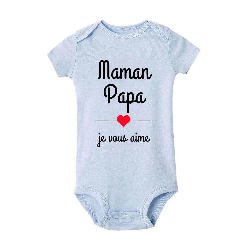 Body bébé "Maman, papa, je t'aime"