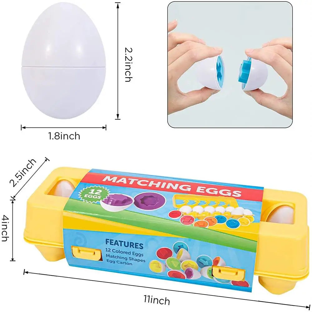 6-12PCS Puzzle Oeufs Enfant