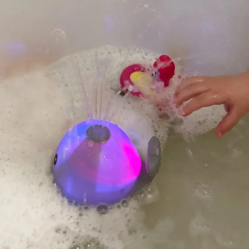 Toys Spray Water Shower Bathing  Whale Ball with LED Light And Music For Kids