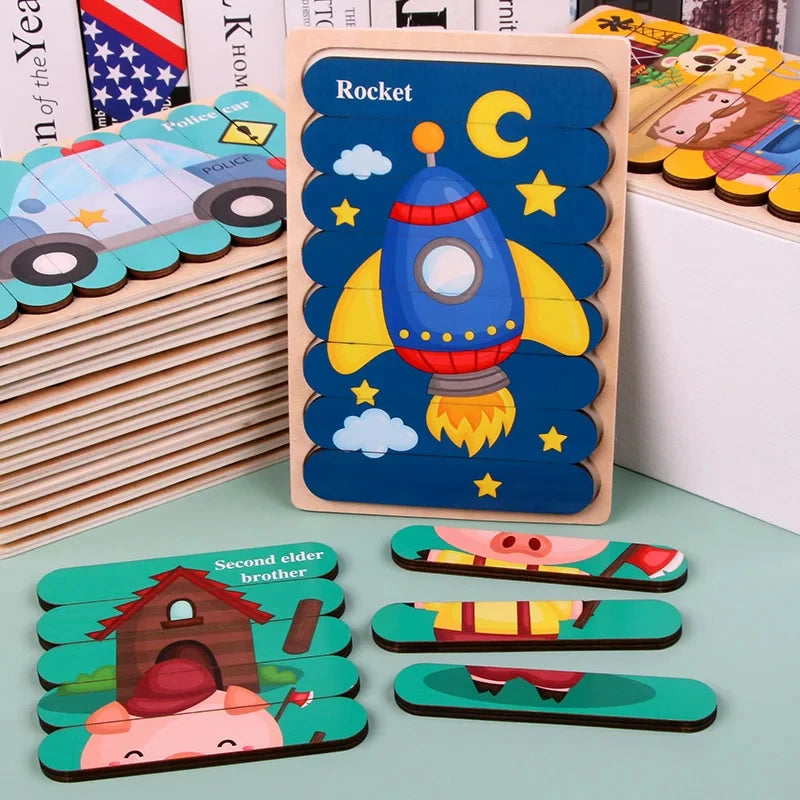 Montessori Puzzle Alphabet en Bois Pour Enfant 2 -3 ans