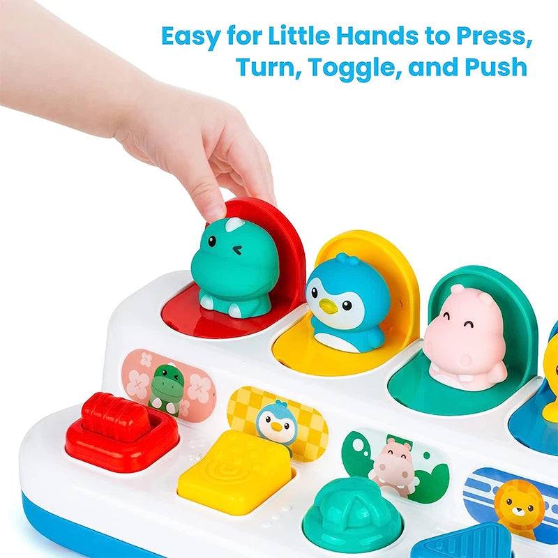 Baby Toys 6 to 12 Months Pop Up Animals Cause and Effect Toy