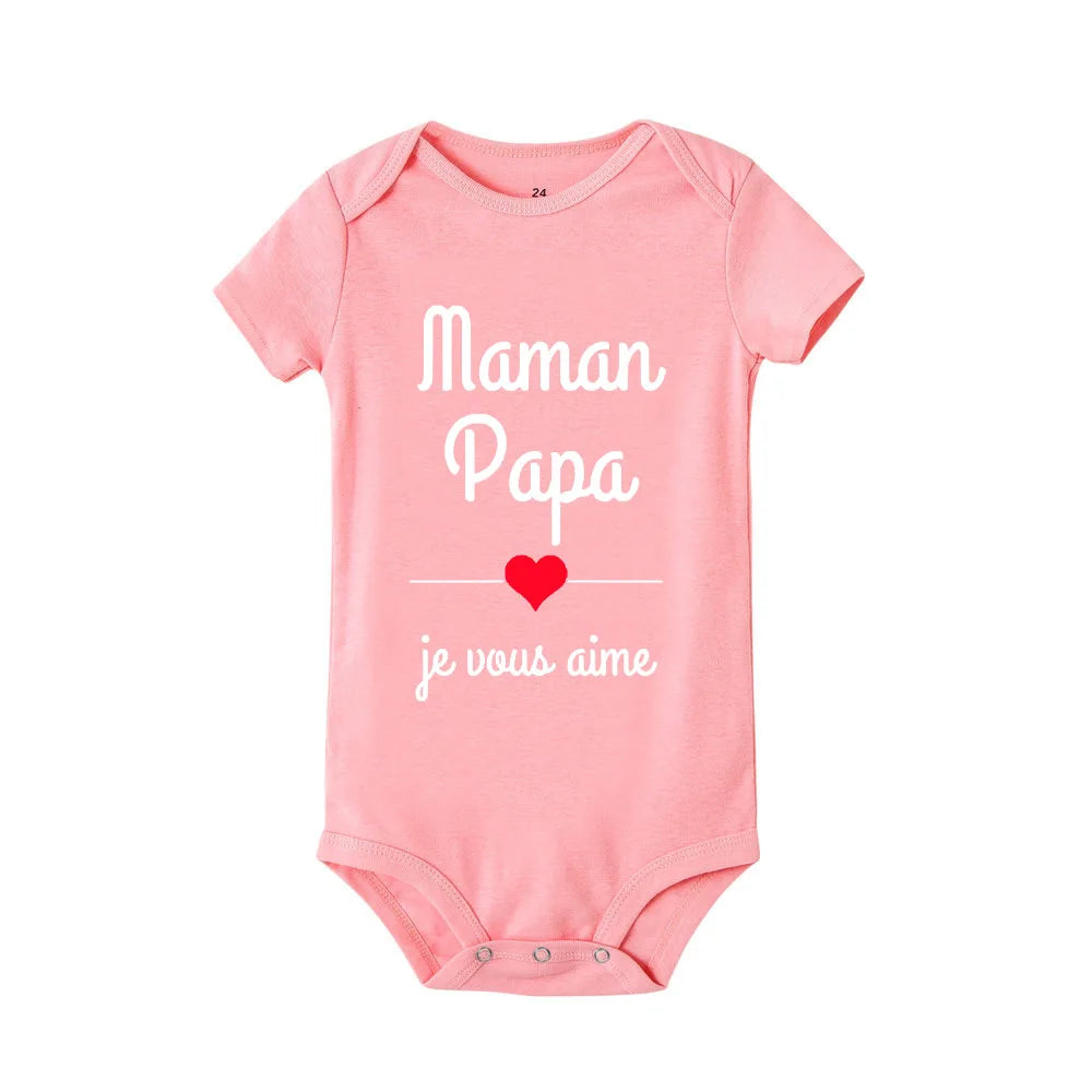 Body bébé "Maman, papa, je t'aime"