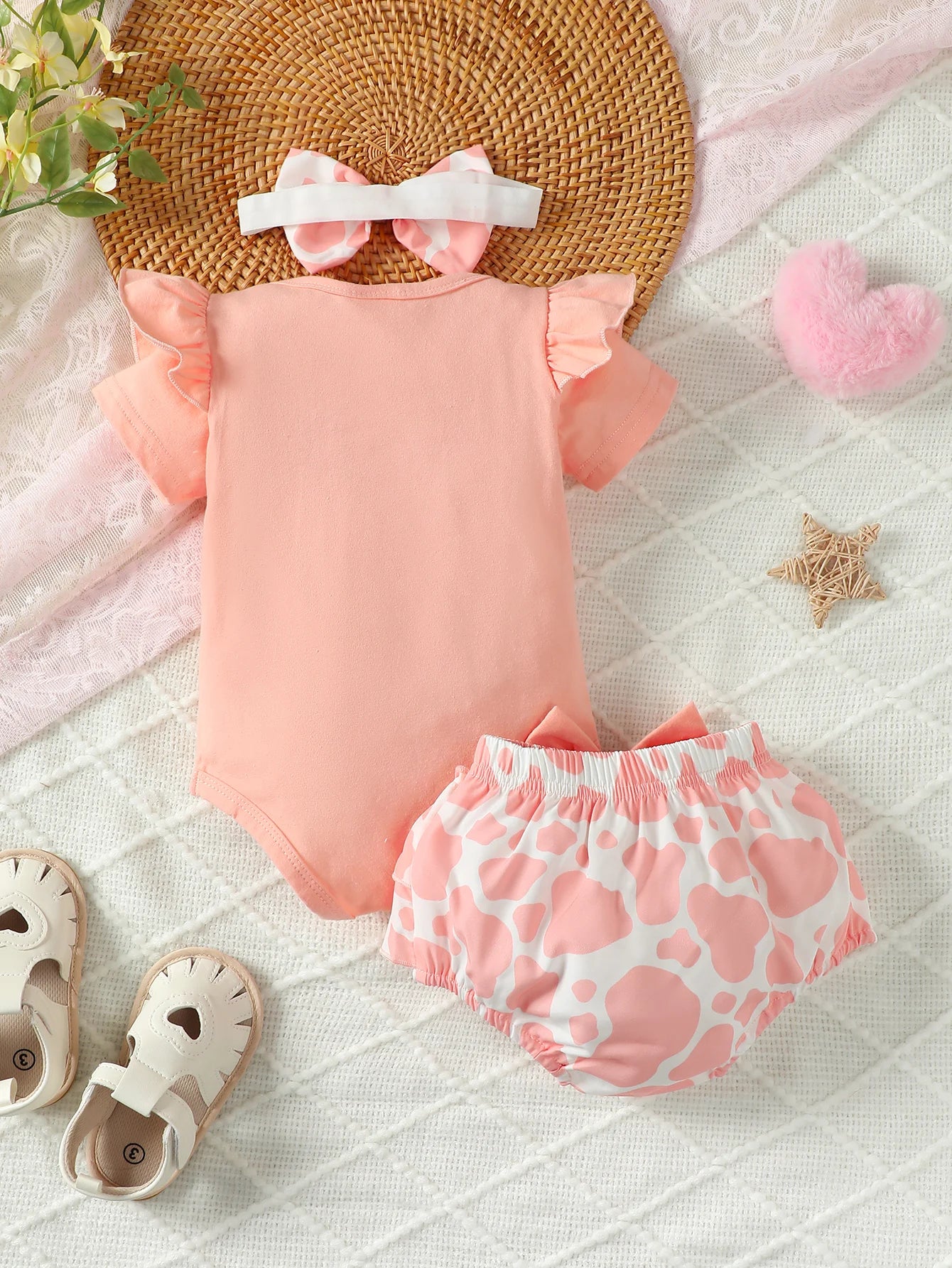 Ensemble combinaison d'été 3 pièces pour fille