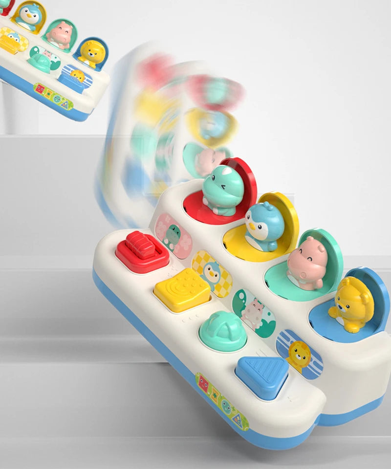 Baby Toys 6 to 12 Months Pop Up Animals Cause and Effect Toy