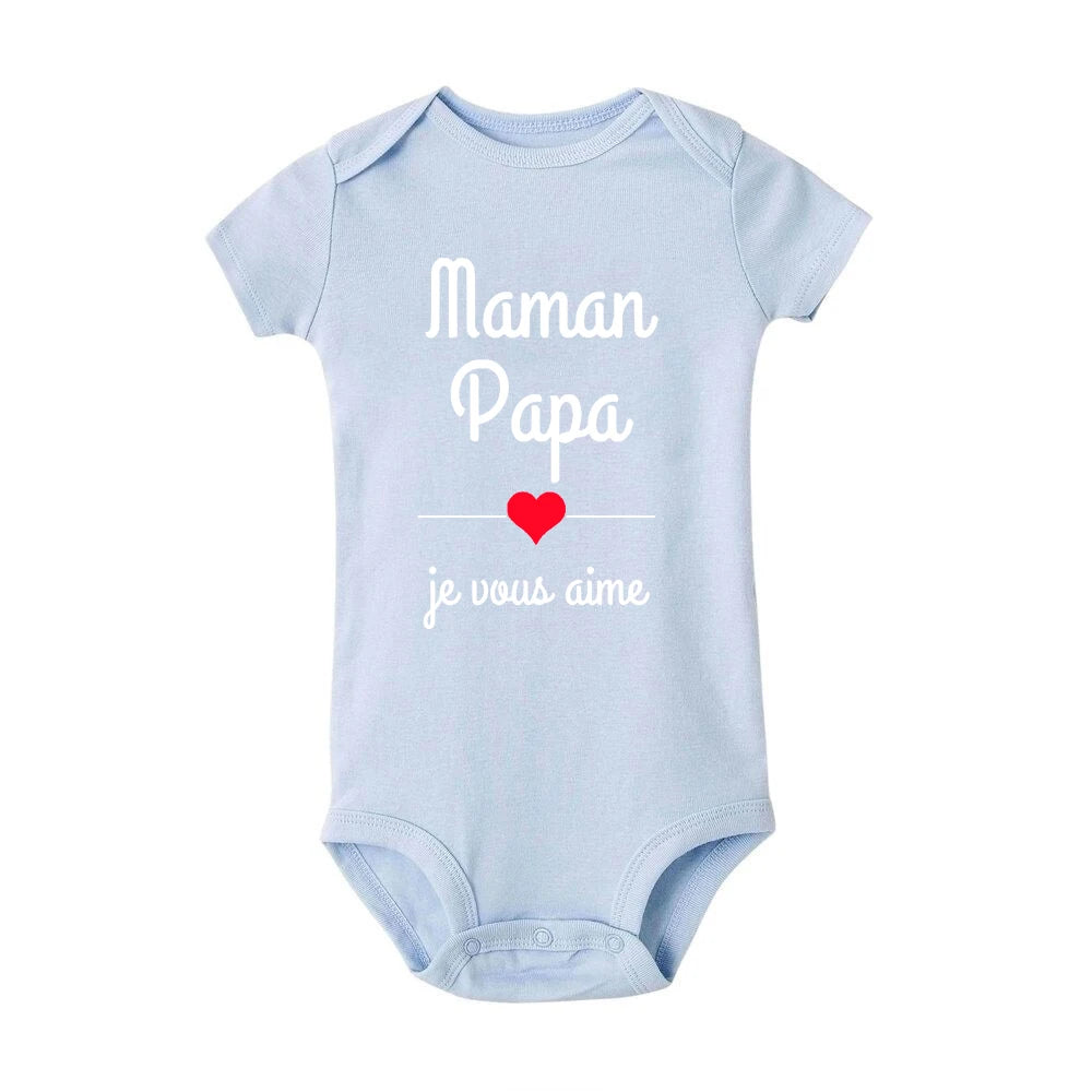Body bébé "Maman, papa, je t'aime"