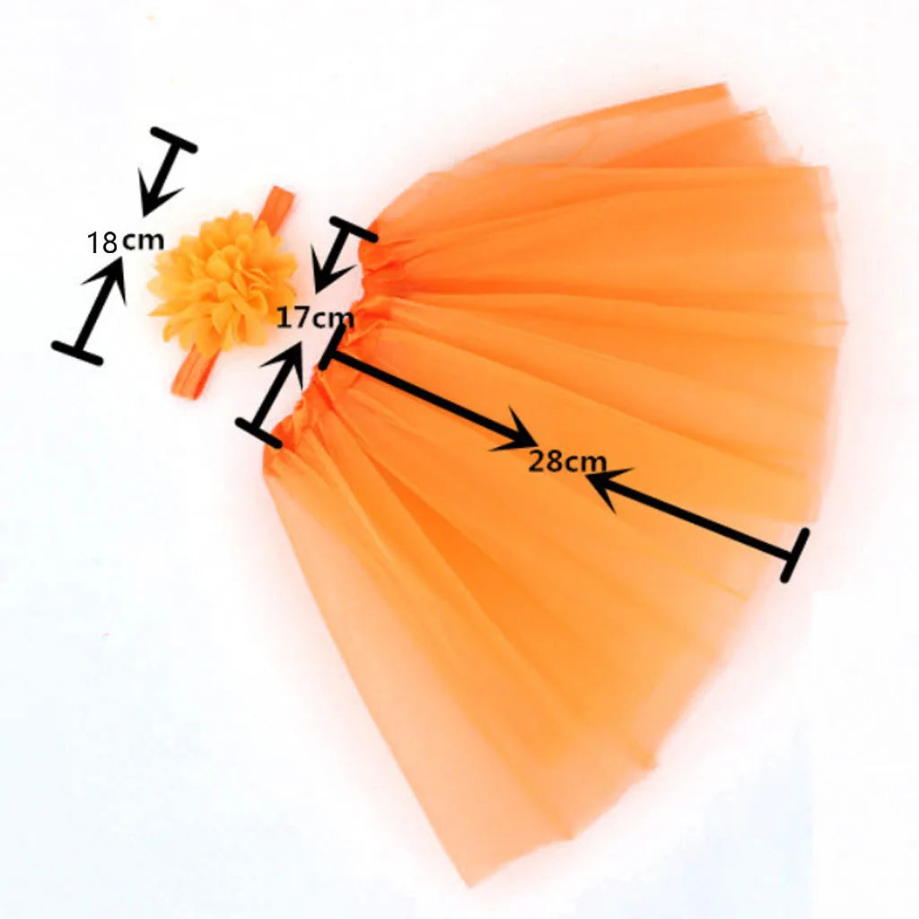 Ensemble jupe de tutu à fleurs moelleuses pour bébé fille, en rose avec bandeau,