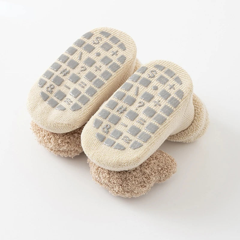 Chaussettes mignonnes pour bébé avec motif ours pour garçons et filles