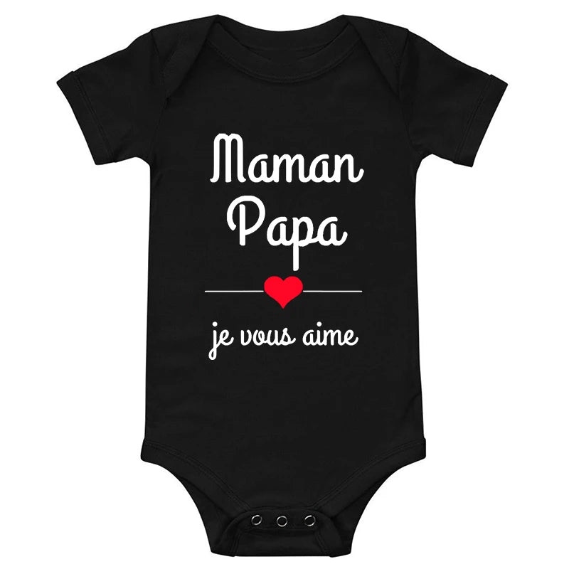 Body bébé "Maman, papa, je t'aime"
