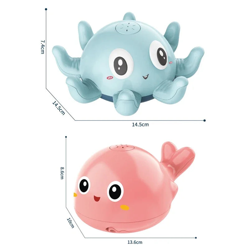 Toys Spray Water Shower Bathing  Whale Ball with LED Light And Music For Kids