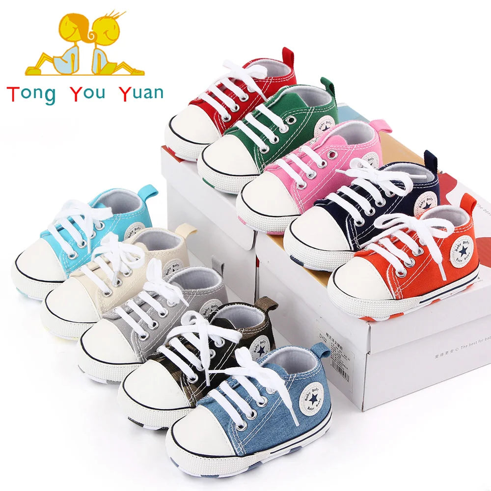 New Baby Shoes Boys Girls Classic Canvas Casual Sneakers