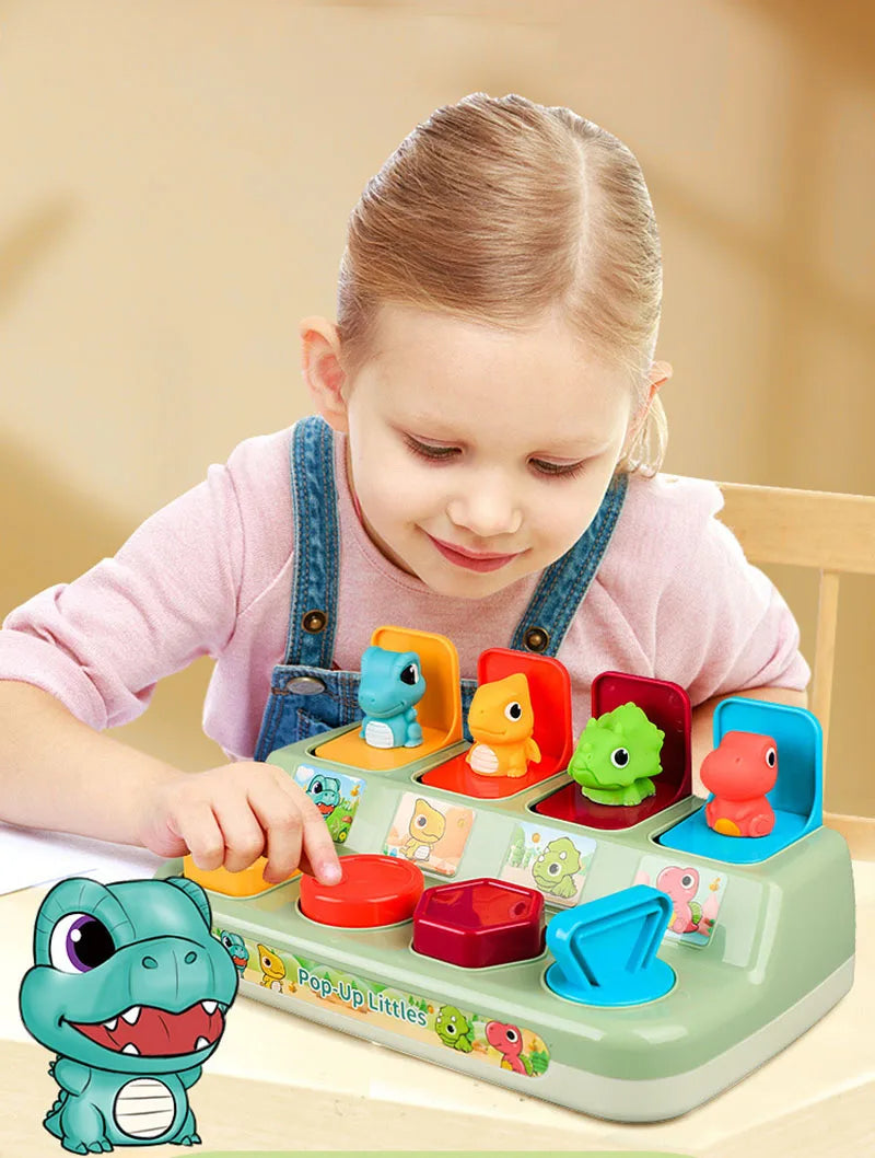 Baby Toys 6 to 12 Months Pop Up Animals Cause and Effect Toy