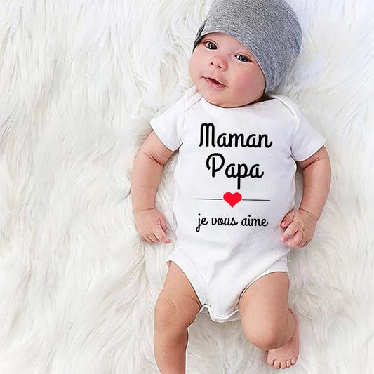 Body bébé "Maman, papa, je t'aime"