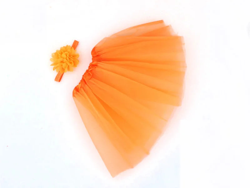 Ensemble jupe de tutu à fleurs moelleuses pour bébé fille, en rose avec bandeau,