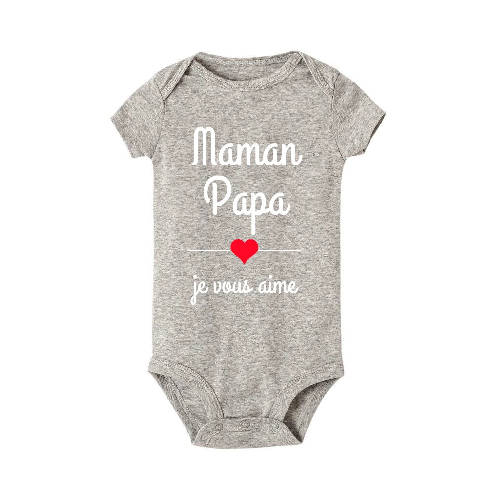 Body bébé "Maman, papa, je t'aime"