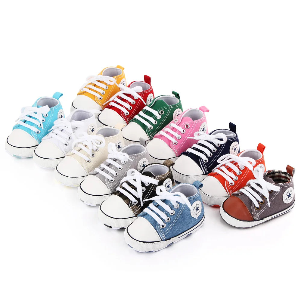 New Baby Shoes Boys Girls Classic Canvas Casual Sneakers