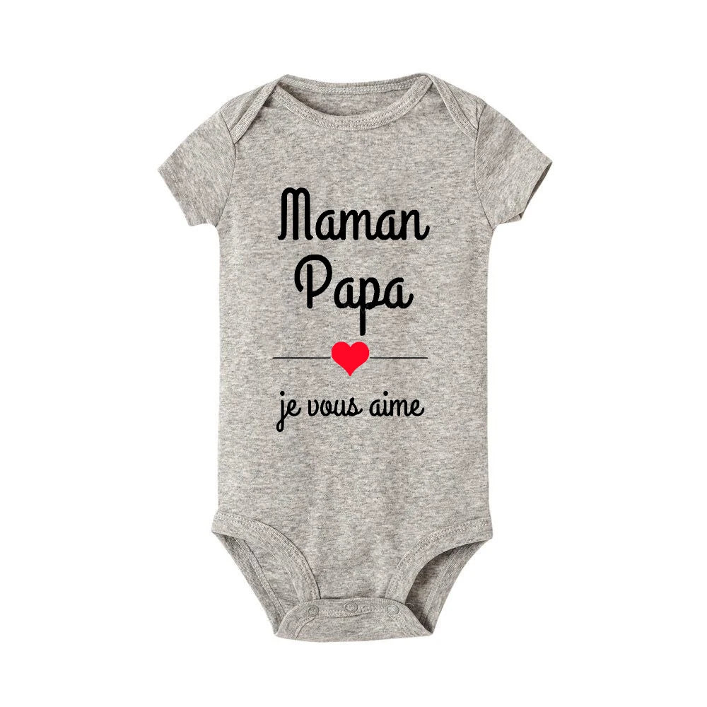 Body bébé "Maman, papa, je t'aime"