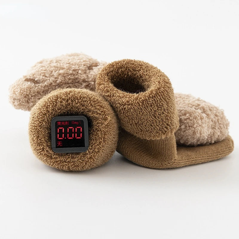 Chaussettes mignonnes pour bébé avec motif ours pour garçons et filles