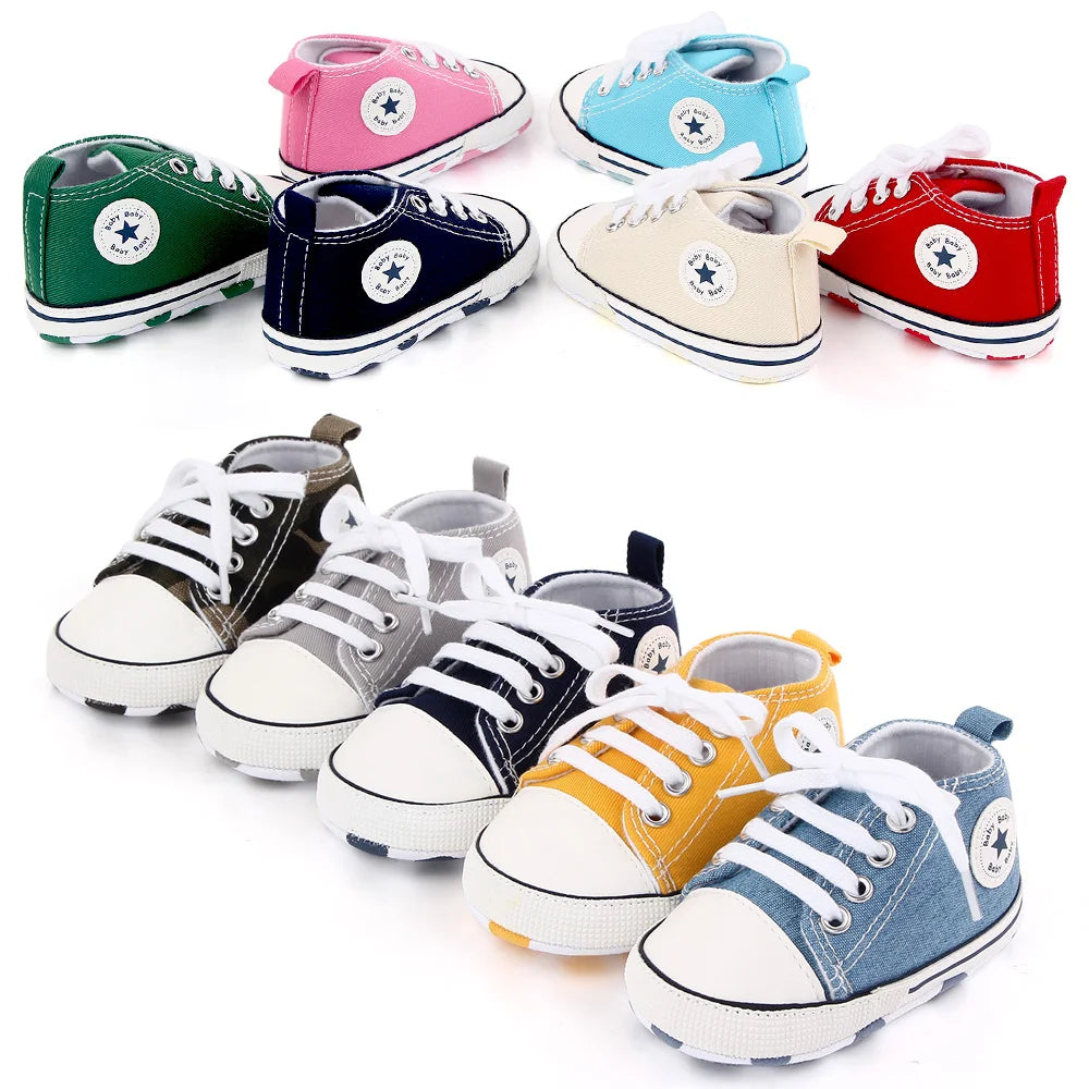 New Baby Shoes Boys Girls Classic Canvas Casual Sneakers