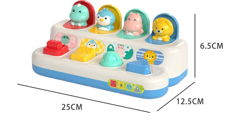 Baby Toys 6 to 12 Months Pop Up Animals Cause and Effect Toy