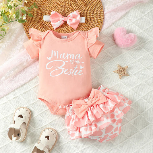 Ensemble combinaison d'été 3 pièces pour fille