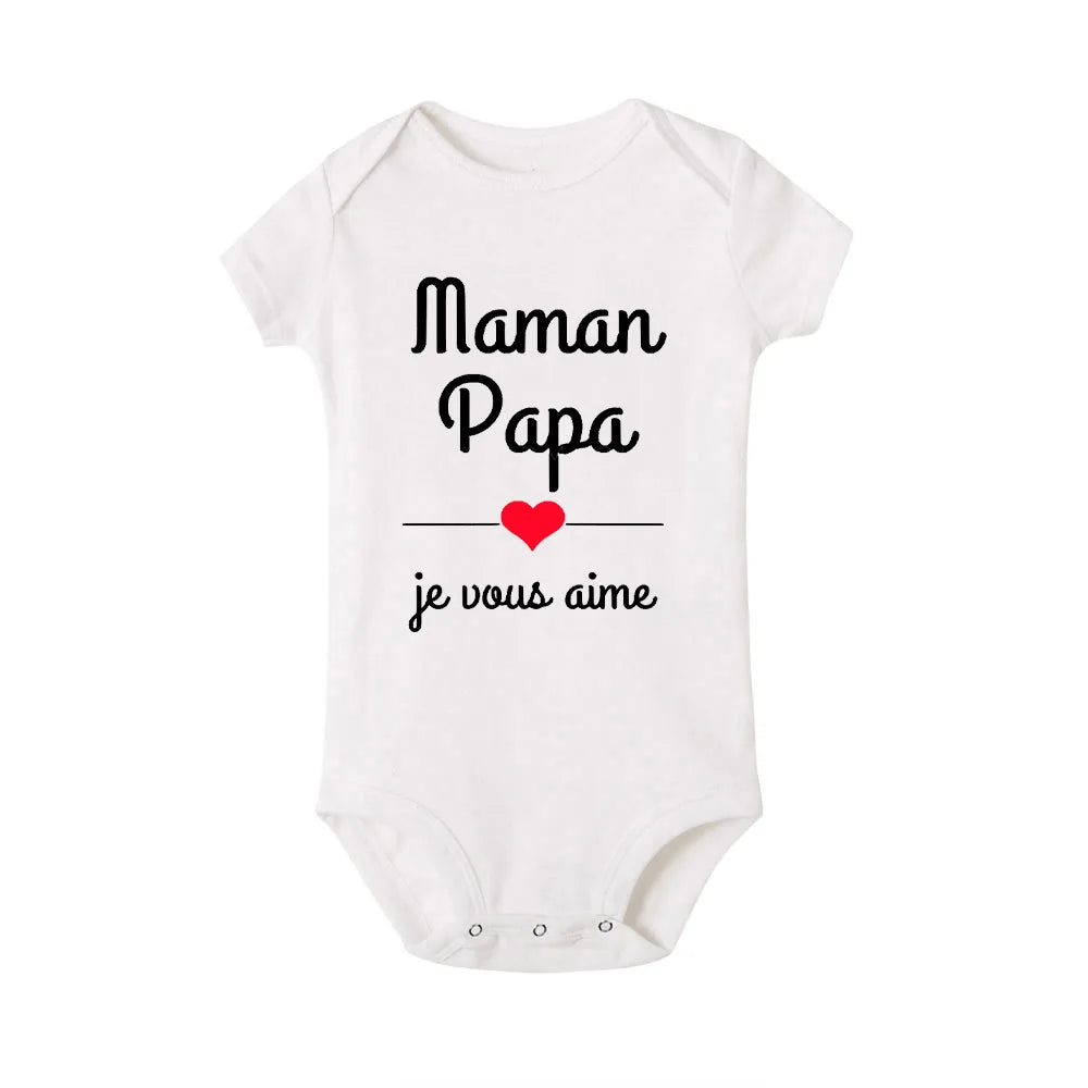 Body bébé "Maman, papa, je t'aime"