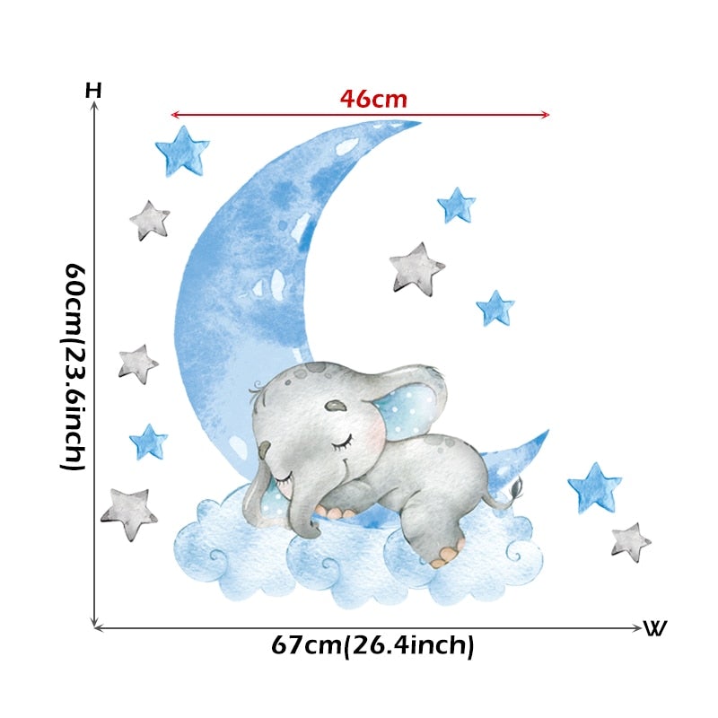 BabyElephant™ - Autocollants muraux pour chambre de bébé | bébé - Babylove